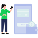 پیش‌نمایش فایل girl-paying-bill-online-8863879 از پک تجارت الکترونیک و خرید آنلاین