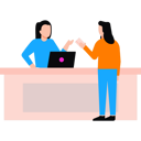پیش‌نمایش فایل girl-giving-card-to-receptionist-8860443 از پک کار و کسب و کار