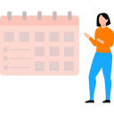 پیش‌نمایش فایل girl-making-appointments-on-calendar-8860438 از پک کار و کسب و کار