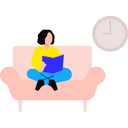 پیش‌نمایش فایل girl-sitting-on-sofa-reading-book-8860444 از پک کار و کسب و کار