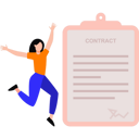 پیش‌نمایش فایل girl-stands-near-contract-board-8860434 از پک کار و کسب و کار