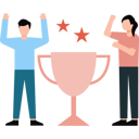 پیش‌نمایش فایل boy-and-girl-won-the-trophy-8860363 از پک تیم برنده و موفق