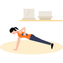 پیش‌نمایش فایل girl-doing-push-ups-with-one-hand-8860459 از پک تمرین ورزشی در خانه