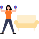 پیش‌نمایش فایل girl-exercising-with-dumbbells-8860475 از پک تمرین ورزشی در خانه