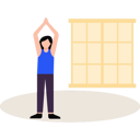 پیش‌نمایش فایل the-girl-is-exercising-at-home-8860466 از پک تمرین ورزشی در خانه