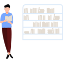 پیش‌نمایش فایل man-standing-next-to-book-rack-holding-book-8860090 از پک کار تیمی