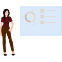 پیش‌نمایش فایل woman-presenting-analysis-report-8860101 از پک کار تیمی