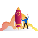 پیش‌نمایش فایل boy-standing-next-to-rocket-8849988 از پک رونق کسب و کار