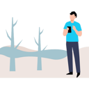 پیش‌نمایش فایل boy-standing-in-the-forest-8863697 از پک اقلیم و آب و هوا