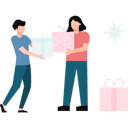 پیش‌نمایش فایل boy-and-girl-giving-gifts-to-each-other-8863675 از پک کریسمس و روز شکرگزاری