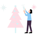 پیش‌نمایش فایل girl-celebrating-christmas-with-fireworks-8863680 از پک کریسمس و روز شکرگزاری