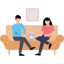پیش‌نمایش فایل boy-and-girl-sitting-on-couch-with-popcorn-8865452 از پک زندگی سالم