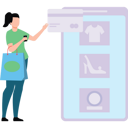 پیش‌نمایش فایل girl-paying-for-shopping-online-8863626 از پک بانکداری و مالی