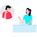 پیش‌نمایش فایل guy-talking-to-customer-service-girl-8863619 از پک بانکداری و مالی