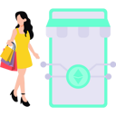 پیش‌نمایش فایل girl-shopping-online-8859452 از پک ان‌اف‌تی و رمزارز
