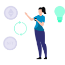 پیش‌نمایش فایل girl-working-on-nft-cryptocurrency-8859464 از پک ان‌اف‌تی و رمزارز