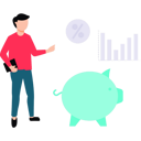 پیش‌نمایش فایل man-saving-money-in-piggy-bank-8859478 از پک ان‌اف‌تی و رمزارز