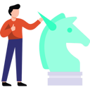 پیش‌نمایش فایل man-standing-next-to-chess-horse-8859461 از پک ان‌اف‌تی و رمزارز