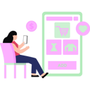 پیش‌نمایش فایل girl-is-shopping-on-mobile-8877227 از پک سبک زندگی