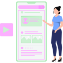 پیش‌نمایش فایل girl-is-working-on-the-mobile-8877214 از پک سبک زندگی