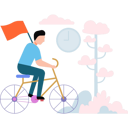 پیش‌نمایش فایل man-riding-bicycle-holding-flag-8863617 از پک آونتین
