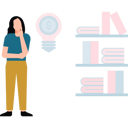 پیش‌نمایش فایل woman-thinking-of-selling-books-8863609 از پک آونتین