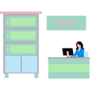 پیش‌نمایش فایل girl-sitting-at-desk-in-bank-8946416 از پک بانکداری