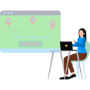 پیش‌نمایش فایل girl-transferring-money-through-wire-transfer-limit-8946450 از پک بانکداری