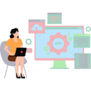 پیش‌نمایش فایل girl-working-on-api-setting-8946443 از پک بانکداری