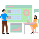 پیش‌نمایش فایل man-and-woman-talking-on-analysis-graph-8946446 از پک بانکداری