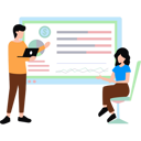 پیش‌نمایش فایل man-and-woman-talking-on-analysis-report-8946412 از پک بانکداری