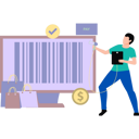 پیش‌نمایش فایل boy-paying-shopping-bill-by-barcode-8953199 از پک اسکن بارکد