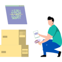 پیش‌نمایش فایل boy-scanning-product-barcodes-8953222 از پک اسکن بارکد