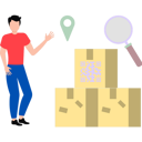پیش‌نمایش فایل boy-searching-parcel-by-barcode-8953223 از پک اسکن بارکد