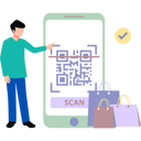 پیش‌نمایش فایل boy-shopping-with-qr-code-8953191 از پک اسکن بارکد