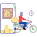 پیش‌نمایش فایل delivery-boy-scanning-delivery-parcel-8953206 از پک اسکن بارکد