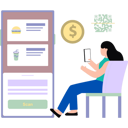 پیش‌نمایش فایل girl-ordering-food-online-8953213 از پک اسکن بارکد