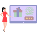 پیش‌نمایش فایل girl-scanning-gift-qr-code-8953229 از پک اسکن بارکد