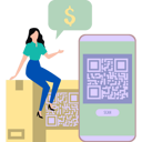پیش‌نمایش فایل girl-scanning-parcel-barcode-by-phone-8953215 از پک اسکن بارکد