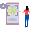 پیش‌نمایش فایل girl-signing-in-via-qr-code-8953208 از پک اسکن بارکد