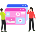 پیش‌نمایش فایل boy-and-girl-designing-web-page-8939545 از پک طراحی اپلیکیشن