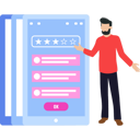 پیش‌نمایش فایل boy-looking-at-feedback-on-app-8939543 از پک طراحی اپلیکیشن