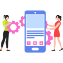 پیش‌نمایش فایل girls-doing-mobile-settings-8939524 از پک طراحی اپلیکیشن