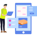پیش‌نمایش فایل guy-designing-delivery-app-8939540 از پک طراحی اپلیکیشن