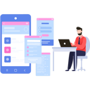 پیش‌نمایش فایل man-working-on-mobile-app-design-8939558 از پک طراحی اپلیکیشن