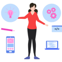 پیش‌نمایش فایل woman-designing-app-8939563 از پک طراحی اپلیکیشن