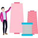 پیش‌نمایش فایل a-boy-stands-with-a-roll-of-thread-8996664 از پک صنایع دستی و طراحی