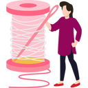 پیش‌نمایش فایل a-girl-is-looking-at-a-thread-and-a-needle-8996678 از پک صنایع دستی و طراحی