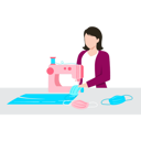پیش‌نمایش فایل a-girl-is-sewing-face-masks-on-a-machine-8996690 از پک صنایع دستی و طراحی