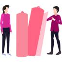 پیش‌نمایش فایل boy-and-girl-standing-with-craft-roll-8996652 از پک صنایع دستی و طراحی